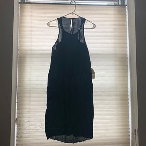 Raquel Allegra Black Patchwork Slip Dress, 1